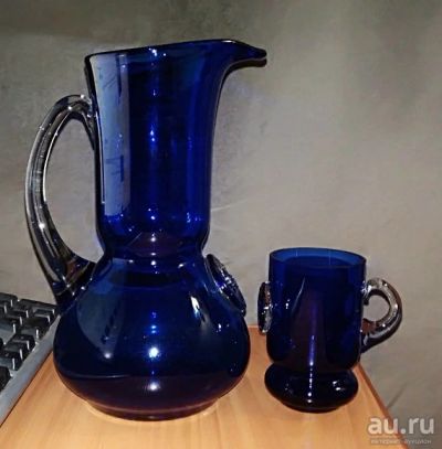 Лот: 12887345. Фото: 1. Кувшин с кружкой, СССР. Кувшины, графины
