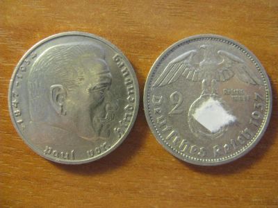 Лот: 10741376. Фото: 1. Германия 2 рейхсмарки 1937 года... Германия и Австрия