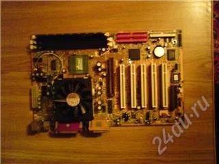 Лот: 153211. Фото: 1. Acorp 6A815EP1+проц. Celeron 1... Материнские платы