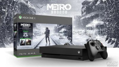 Лот: 13509549. Фото: 1. Microsoft Xbox ONE X + METRO Exodus. Игровые приставки, консоли