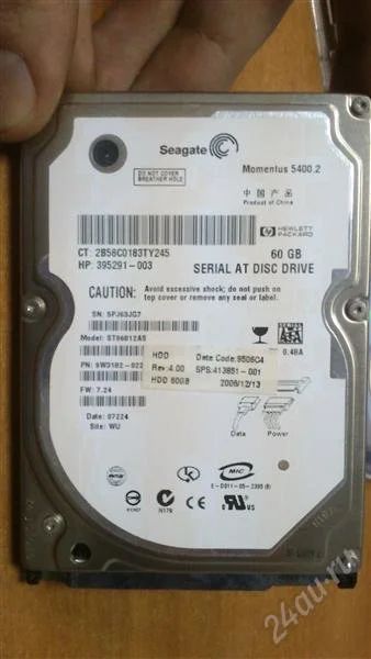 Лот: 2479311. Фото: 1. Жеский диск Seagate Momentus 5400... Жёсткие диски (HDD)