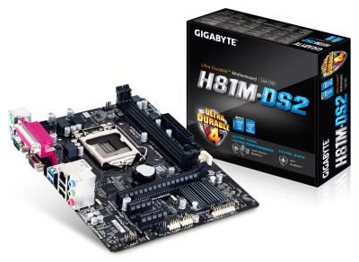 Лот: 8329675. Фото: 1. Материнская плата Gigabyte GA-H81M-DS2... Материнские платы