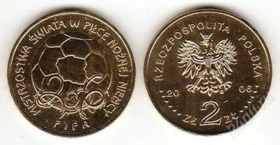 Лот: 2128792. Фото: 1. 2 злотых 2006 год. Чемпионат мира... Европа