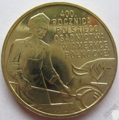Лот: 5971283. Фото: 1. 2 злотых 2008. 400-летие польского... Европа