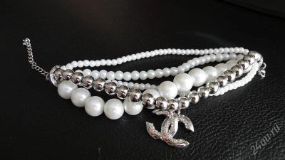 Лот: 1730332. Фото: 1. Браслет Chanel "Жемчуг". Браслеты