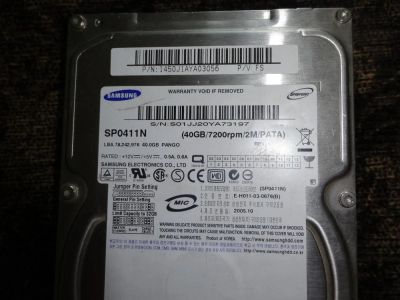 Лот: 9944301. Фото: 1. HDD Samsung 40 gb ide. Жёсткие диски