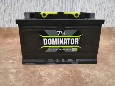 Лот: 15148320. Фото: 1. Аккумулятор dominator 74 а/ч. Аккумуляторы