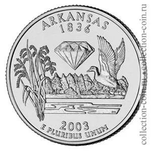 Лот: 11308193. Фото: 1. США 25 центов 2003 года. Серии... Америка