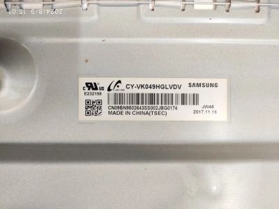 Лот: 23453709. Фото: 1. подсветка в сборе tv Samsung UE49MU6670U. Запчасти для телевизоров, видеотехники, аудиотехники