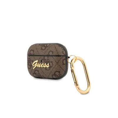 Лот: 20888433. Фото: 1. Чехол AirPods 3 GUESS (коричневый... Чехлы, бамперы