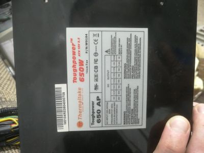 Лот: 15537310. Фото: 1. Блок питания toughpower 650w. Корпуса, блоки питания