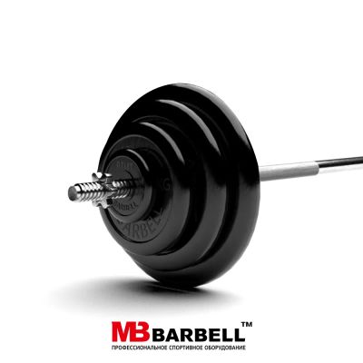 Лот: 22395182. Фото: 1. Штанга обрезиненная MB Barbell... Штанги, блины