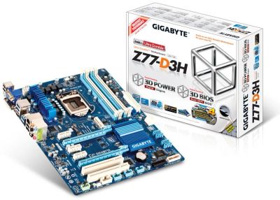 Лот: 6579534. Фото: 1. Материнская плата Gigabyte Ga-Z77-D3H... Материнские платы