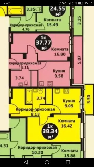 Лот: 11956620. Фото: 1. 1к квартира 38м2 ЖК Уютный Дом... Квартиры, студии
