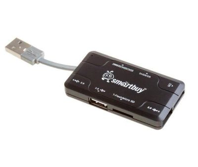 Лот: 14903248. Фото: 1. Картридер SmartBuy SBRH-750 (SD... USB хабы