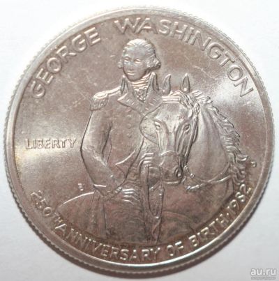 Лот: 9748045. Фото: 1. 1/2 доллара 1982 год. США. Джордж... Америка