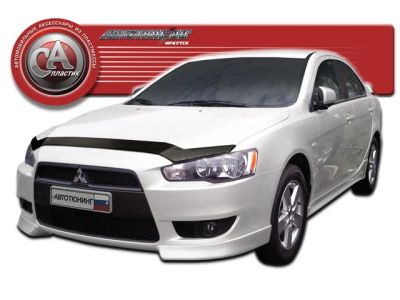 Лот: 4831195. Фото: 1. Дефлектор капота (чёрный) Mitsubishi... Детали тюнинга