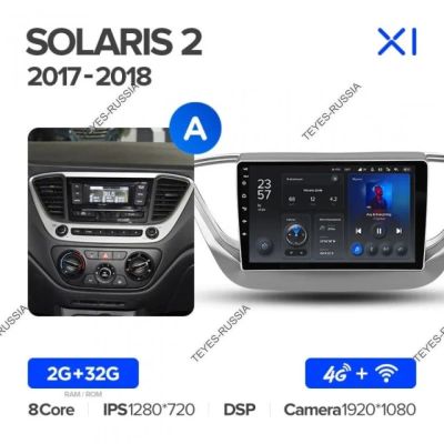 Лот: 20758591. Фото: 1. Магнитола Teyes X1 Solaris 2 2017... Автомагнитолы