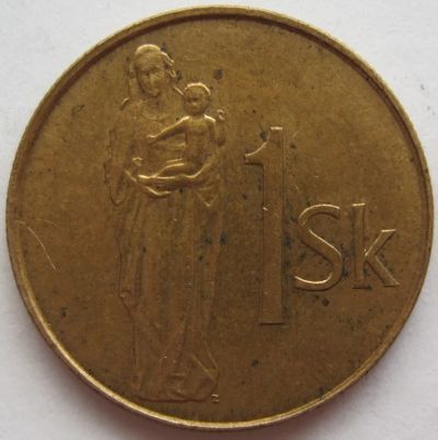 Лот: 5808281. Фото: 1. Словакия 1 крона 2002. Европа