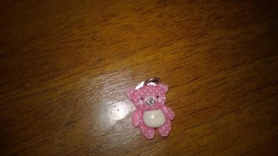 Лот: 6515280. Фото: 1. Подвеска медвежонок розовый. ОБМЕН... Кулоны, подвески
