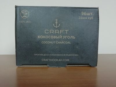Лот: 11996659. Фото: 1. Уголь для кальяна Craft 96 кубиков... Аксессуары и запчасти для кальянов