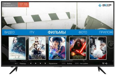 Лот: 11125051. Фото: 1. 49" (125 см) LED-телевизор DEXP... Телевизоры