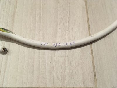 Лот: 16644097. Фото: 1. Кабель ПВС 3х4 мм Остаток 1 метр. Провода, кабели