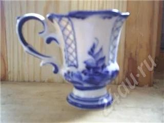 Лот: 440524. Фото: 1. Кофейная кружечка, Гжель. Кружки, стаканы, бокалы