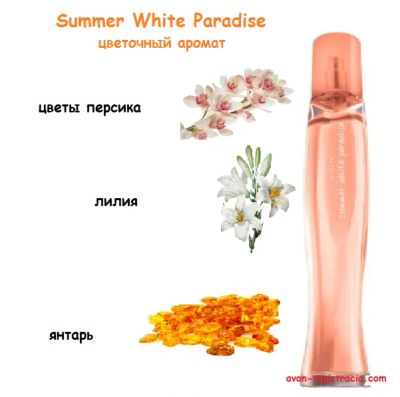 Лот: 12100850. Фото: 1. AVON summer white paradise туалетная... Аксессуары