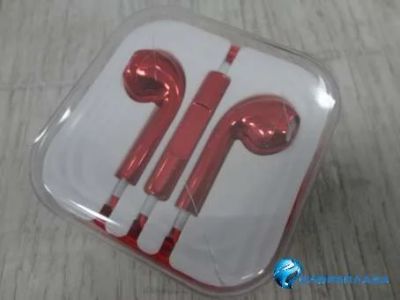 Лот: 13416245. Фото: 1. Гарнитура iPhone 5 Copi красная... Наушники, гарнитуры