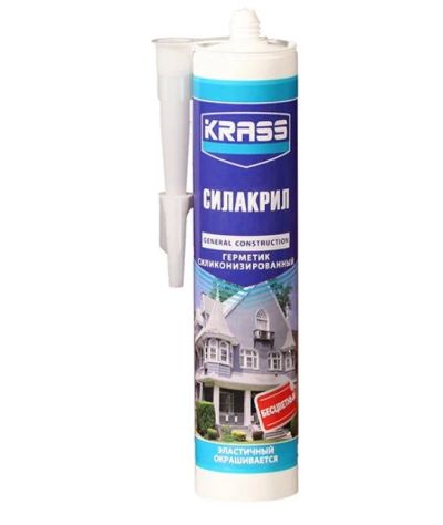 Лот: 7017940. Фото: 1. Силакрил KRASS белый,прозрачный... Клеи, герметики, пена монтажная, клейкие ленты