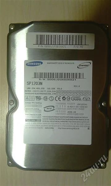 Лот: 1430443. Фото: 1. HDD SAMSUNG SP1203N. Жёсткие диски (HDD)