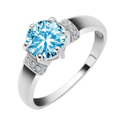 Лот: 23799509. Фото: 1. Серебряное кольцо с топазом Swiss... Кольца, перстни