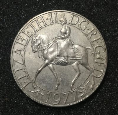 Лот: 22851594. Фото: 1. 25 пенсов 1977 года. Великобритания... Великобритания и острова