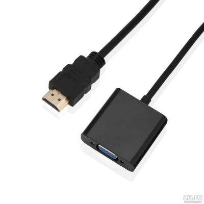 Лот: 11667062. Фото: 1. Кабель HDMI to VGA переходник... Шнуры, кабели, разъёмы