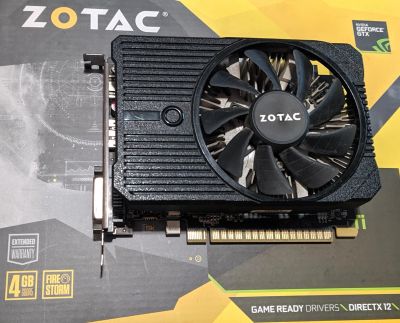 Лот: 17055276. Фото: 1. Видеокарта Zotac Geforce GTX 1050... Видеокарты