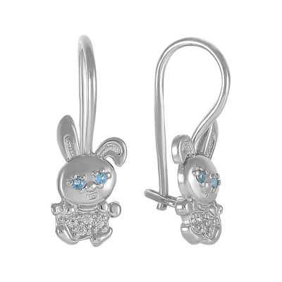 Лот: 23875816. Фото: 1. Серьги детские TALANT Заяц из... Серьги, каффы