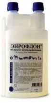 Лот: 21436923. Фото: 1. Антибиотик Энрофлон 10% 1л. Косметика для животных