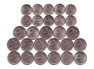 Лот: 25805365. Фото: 1. Монеты - РФ 1 и 5 копеек (27 шт... Россия после 1991 года