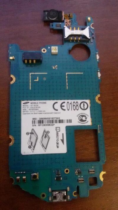 Лот: 9087229. Фото: 1. Плата Samsung Galaxy s3 mini i8190. Микросхемы и платы