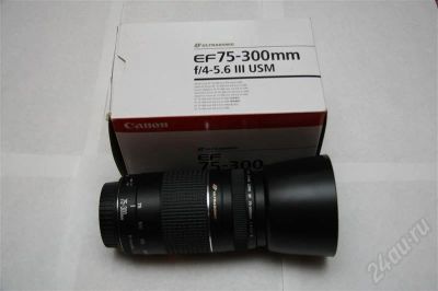 Лот: 592937. Фото: 1. Canon EF 75-300 mm f/4-5.6 III... Объективы