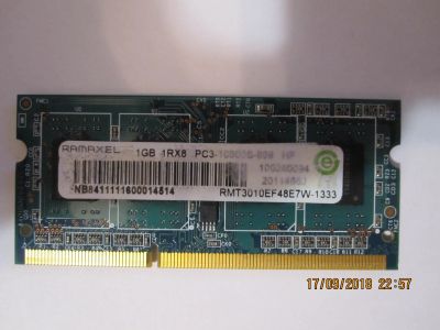 Лот: 12127339. Фото: 1. Sodimm 1GB DDR3-1333 PC3-10600... Оперативная память