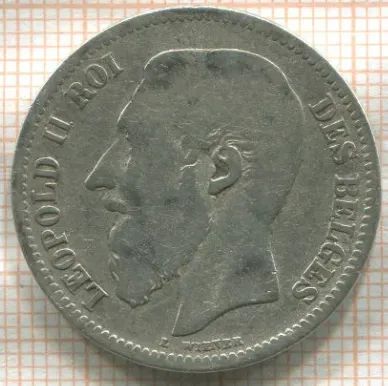 Лот: 25343967. Фото: 1. Леопольд 2 Бельгия 2 франка 1867. Европа