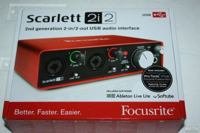 Лот: 8651162. Фото: 1. USB аудиоинтрефейс Focusrite Scarlett... Микшеры, предусилители, микрофонные эффекты