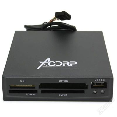 Лот: 1299862. Фото: 1. картридер acorp crip200b с рубля... Картридеры