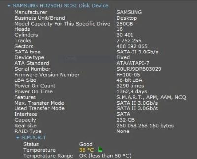 Лот: 15574230. Фото: 1. HDD Samsung 250 Gb. Жёсткие диски (HDD)