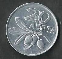 Лот: 9921026. Фото: 1. Греция 20 лепта 1973 Константин... Европа