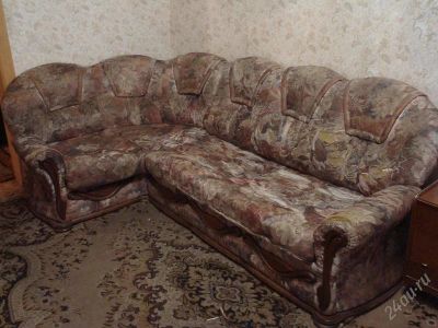 Лот: 132976. Фото: 1. Мягкий уголок (Диван) и кресло... Гостиные, стенки, горки
