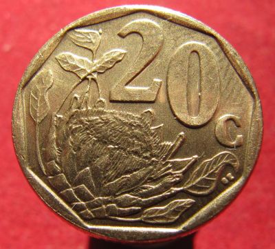Лот: 18846427. Фото: 1. ЮАР 20 центов, 2009 г. Остальные страны