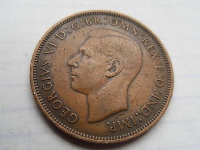 Лот: 10174096. Фото: 1. Великобритания 1 пенни 1944. Великобритания и острова